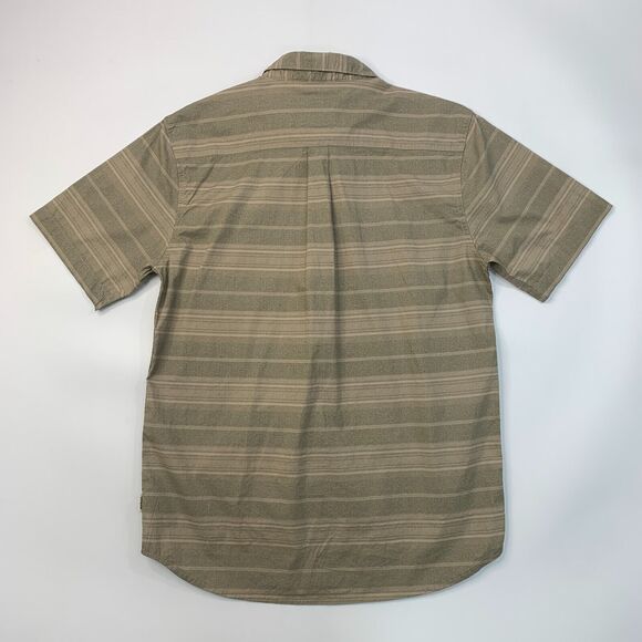 Voyager Shirt Mens M Medium Beetle Striped Button Up Stretch Woven Short Sleeve - Picture 9 of 12